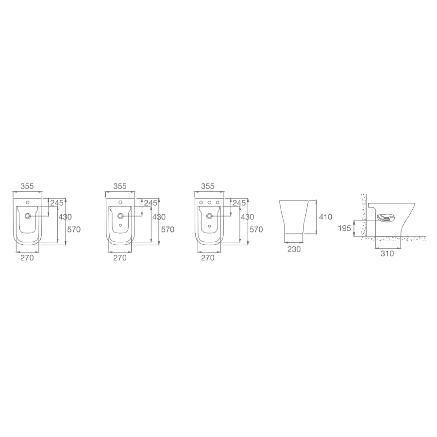Bidet Roca The Gap 1AG/3AG (1111510000200)