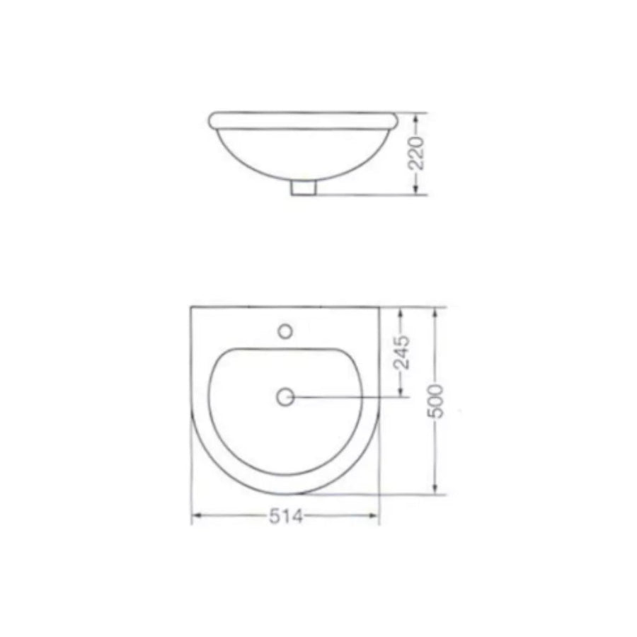 Lavatorio (50cm) Avignon Ferrum (L5M1J-B)