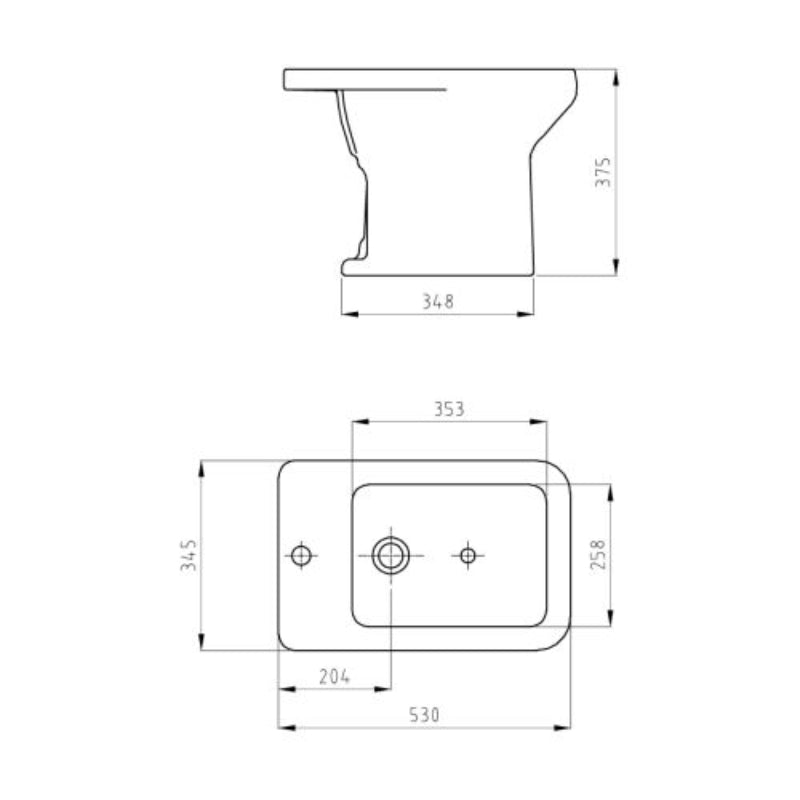 Combo Ferrum Limay Inodoro Largo + Depósito + Bidet