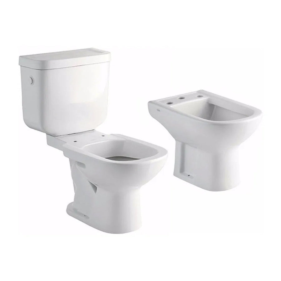 Combo Ferrum Bari Inodoro Largo + Mochila + Bidet 1 o 3 Agujeros