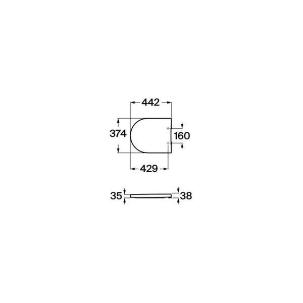 Asiento Roca Inspira Onyx Cierre Suave (A80152264B)