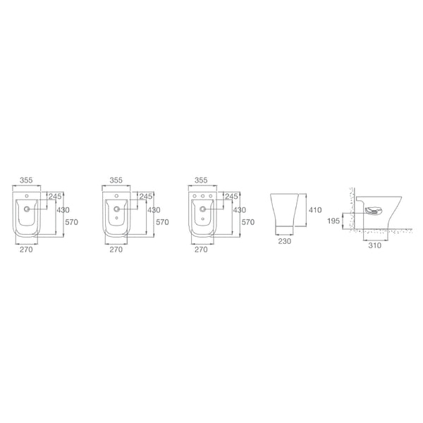 Bidet Roca THE GAP 1AG/3AG (1111510000200)