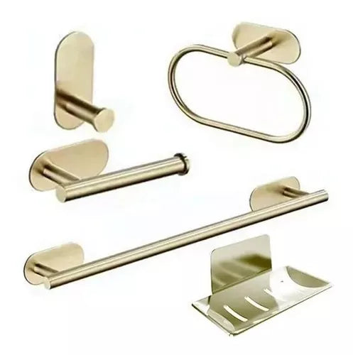 Set Accesorios Baño 5 Piezas London Dorado Mozart (9343)