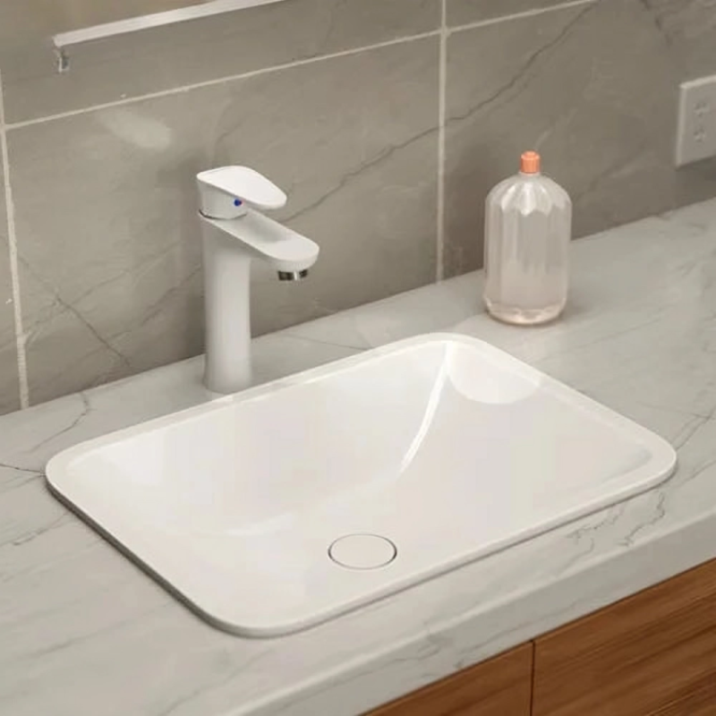 Grifería Lavatorio Monocomando Mozart DOHA Blanco ABS (7260)