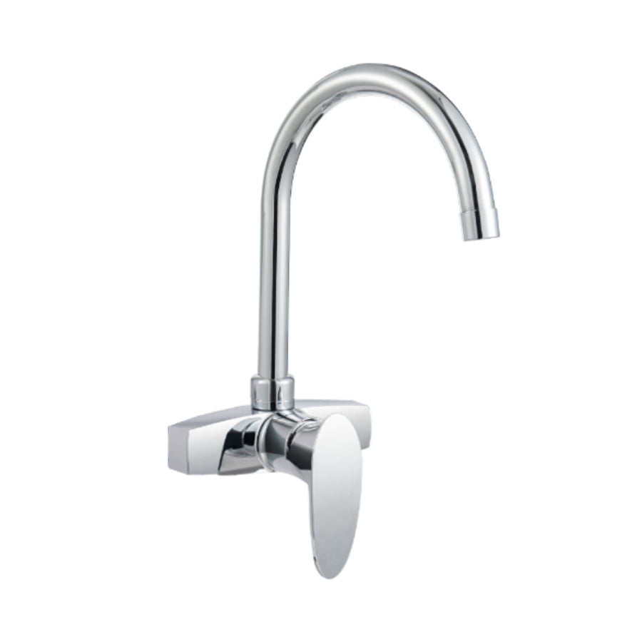 Grifería de Pared Monocomando Doha Abs Cromada Mozart (7154)