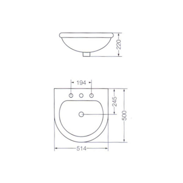 Lavatorio (50cm) Avignon Ferrum (L5M1J-B)