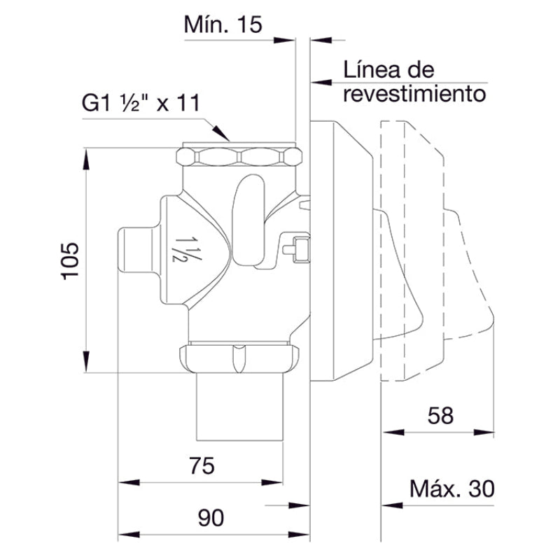 Válvula FV P/Descarga de Inodoro (0368.01)