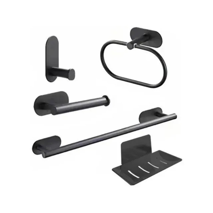 Set Accesorios Baño 5 Piezas London Negro Mozart (9341)