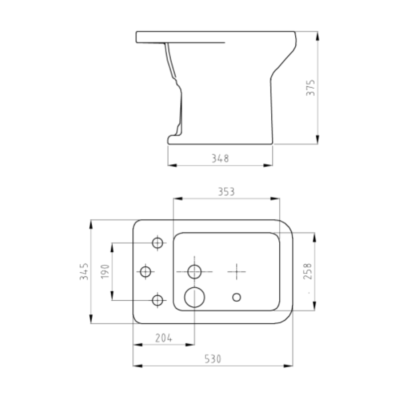 Combo Roca The Gap Inodoro Largo + Depósito Dual + Bidet